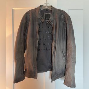 Men’s Mauritius Gray Roadster Lambskin Jacket
